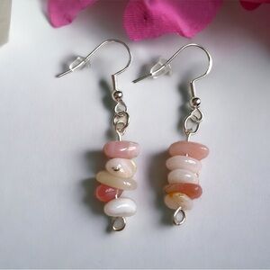 Pink Peruvian Opal Earrings